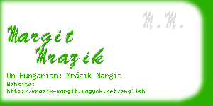 margit mrazik business card